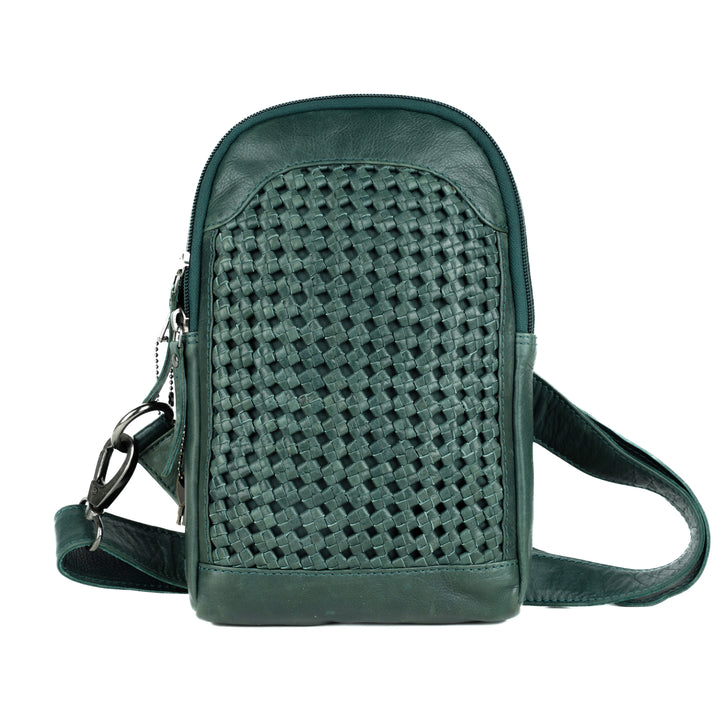 Concealed Carry Bristol Sling Leather Backpack by Lady Conceal