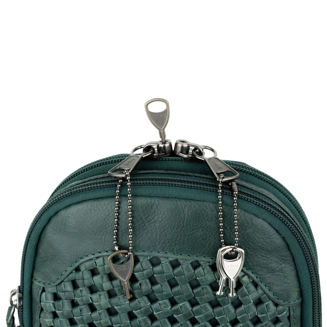 Concealed Carry Bristol Sling Leather Backpack by Lady Conceal