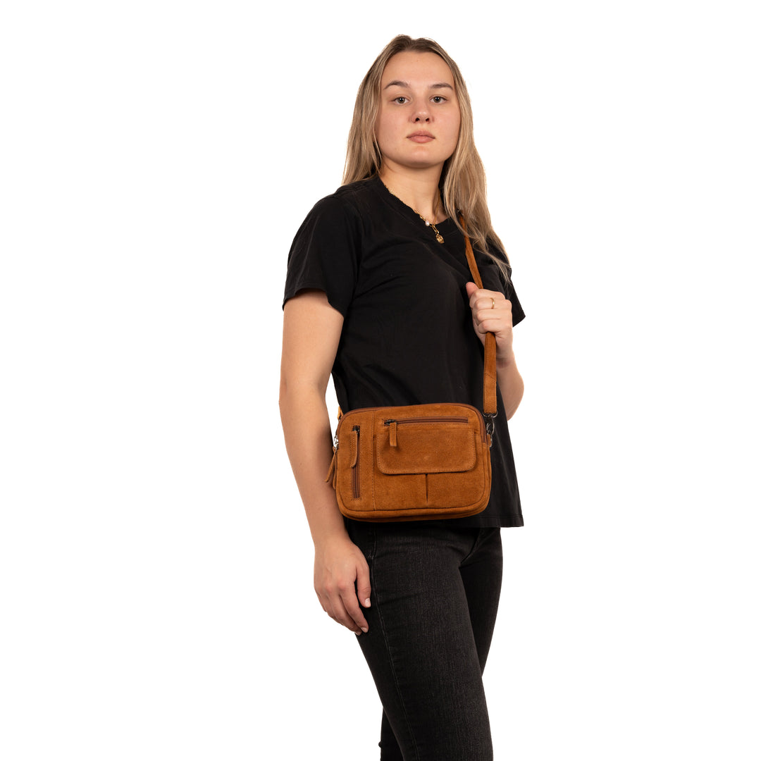 Concealed Carry Hadley Suede Crossbody by Lady Conceal