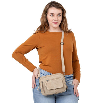 Concealed Carry Hadley Suede Crossbody by Lady Conceal