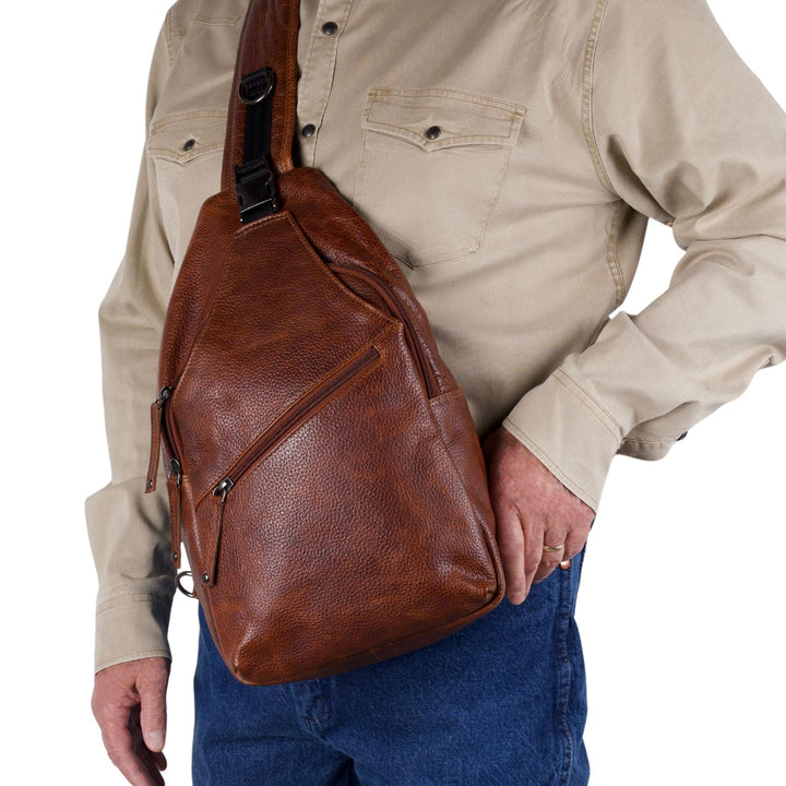Concealed Carry Unisex Grayson Buffalo Leather Sling by Lady Conceal