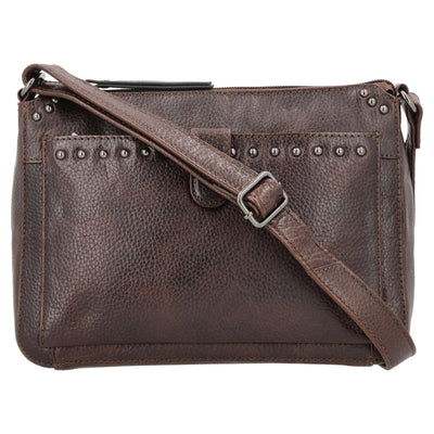 Concealed Carry Leah Buffalo Leather Crossbody w/Wallet by Lady Conceal