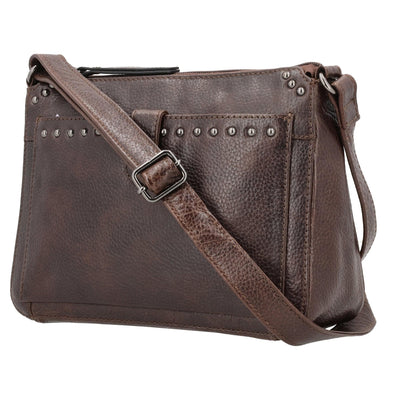 Concealed Carry Leah Buffalo Leather Crossbody w/Wallet by Lady Conceal