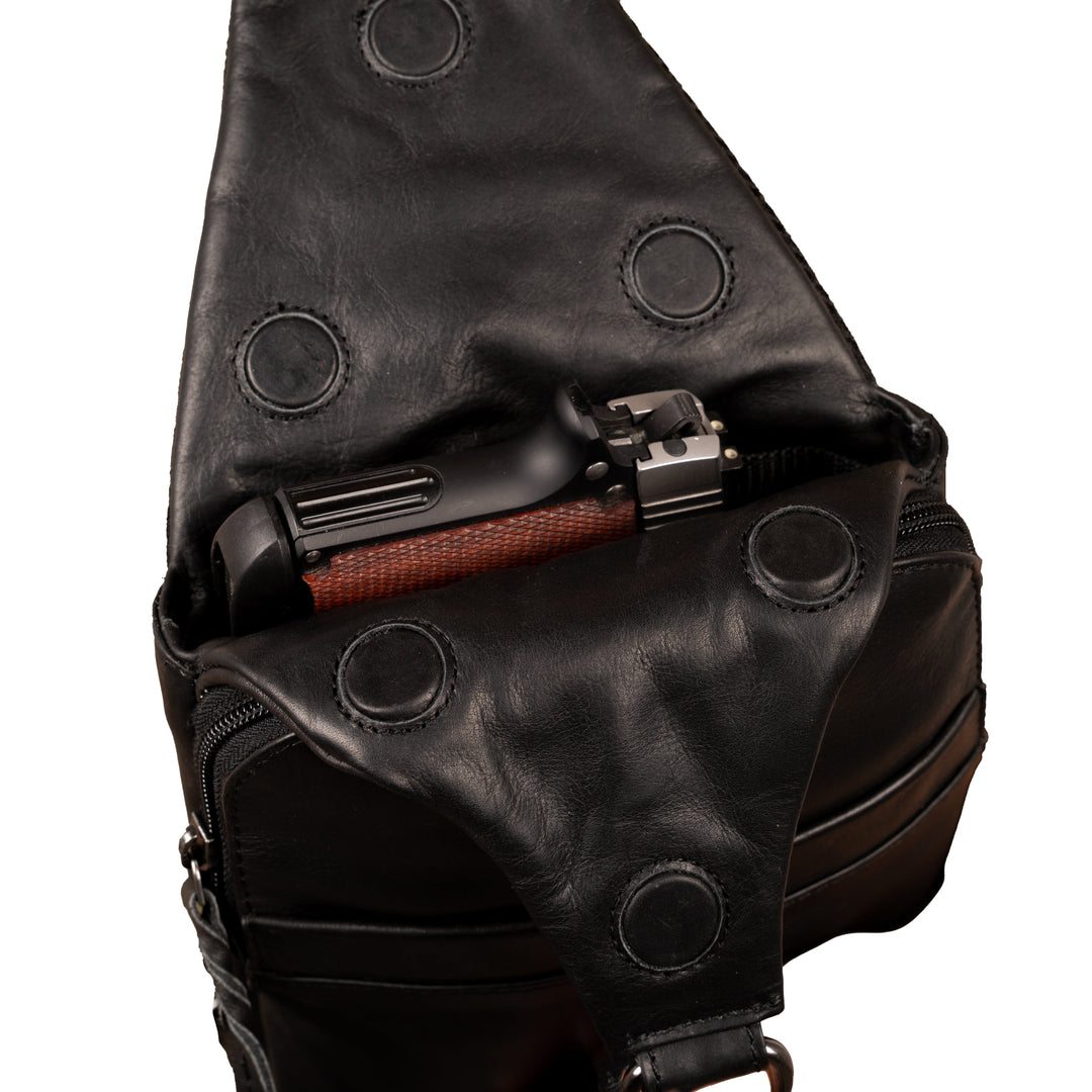 Concealed Carry Unisex Dakota Leather Sling by Lady Conceal