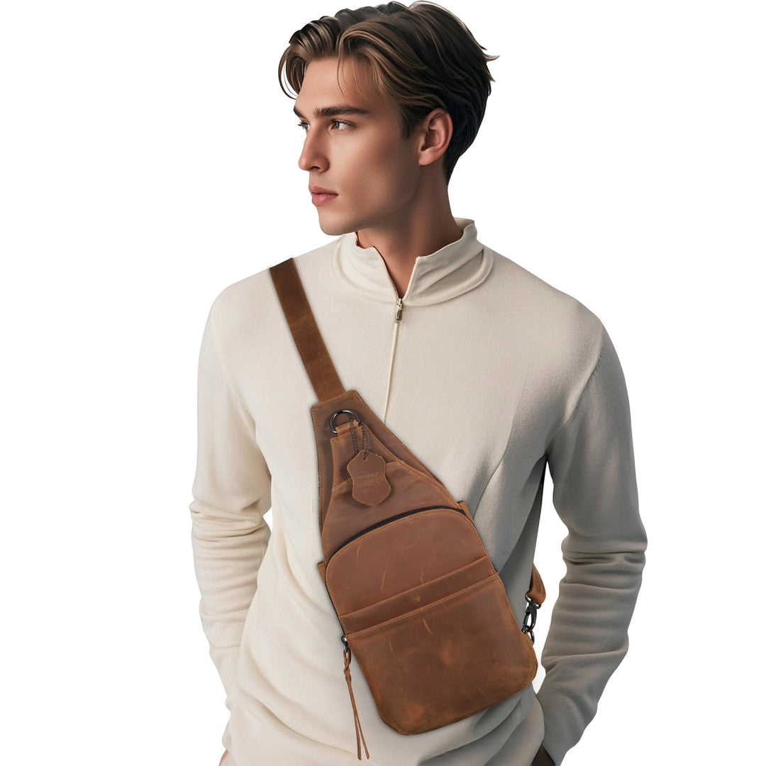 Concealed Carry Unisex Dakota Leather Sling by Lady Conceal