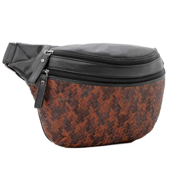 Concealed Carry Haisley Woven Magnetic Leather Sling by Lady Conceal