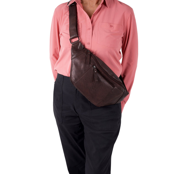 Concealed Carry Charlie Magnetic Leather Sling by Lady Conceal