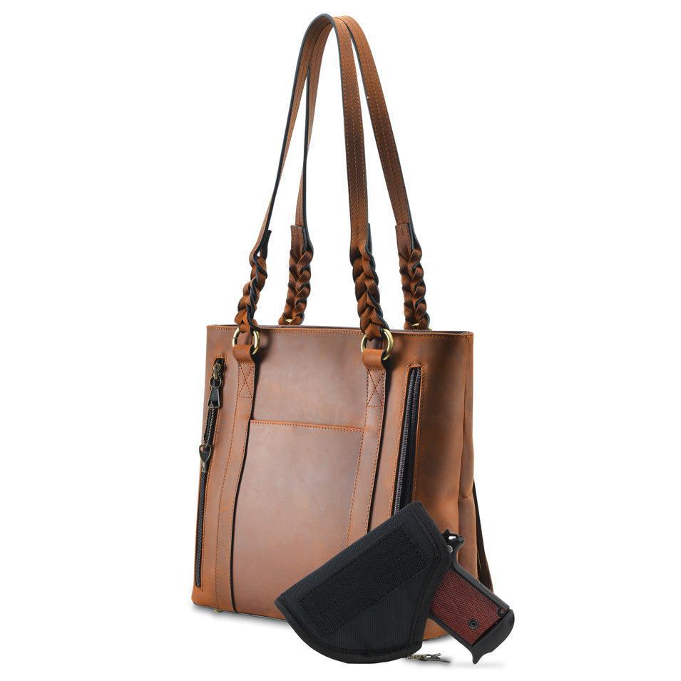 Concealed Carry Bella Leather Tote by Lady Conceal