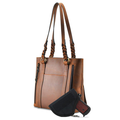 Concealed Carry Bella Leather Tote by Lady Conceal