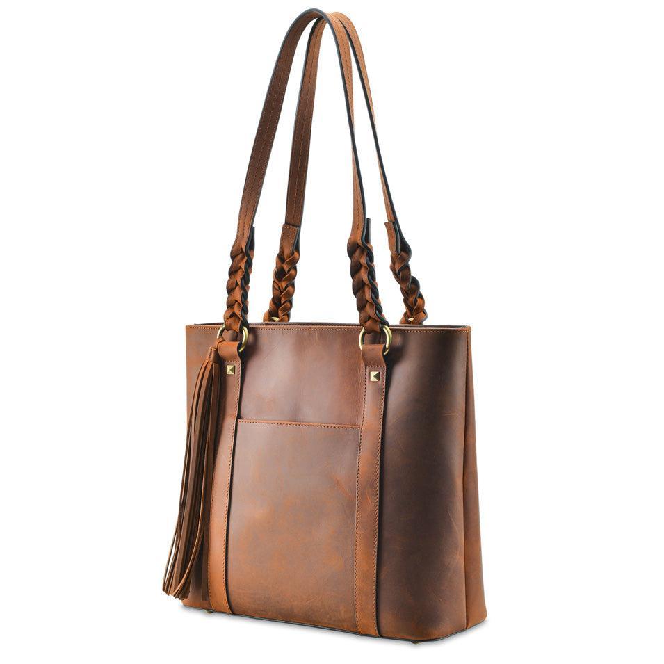 Concealed Carry Bella Leather Tote by Lady Conceal