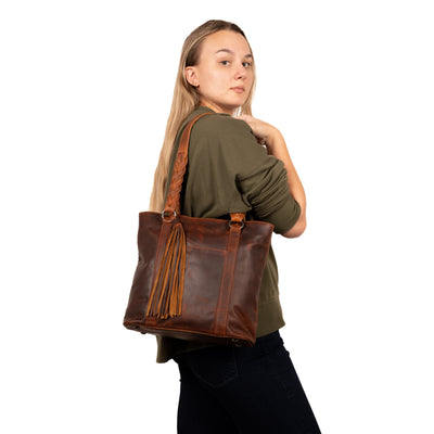 Concealed Carry Bella Leather Tote by Lady Conceal