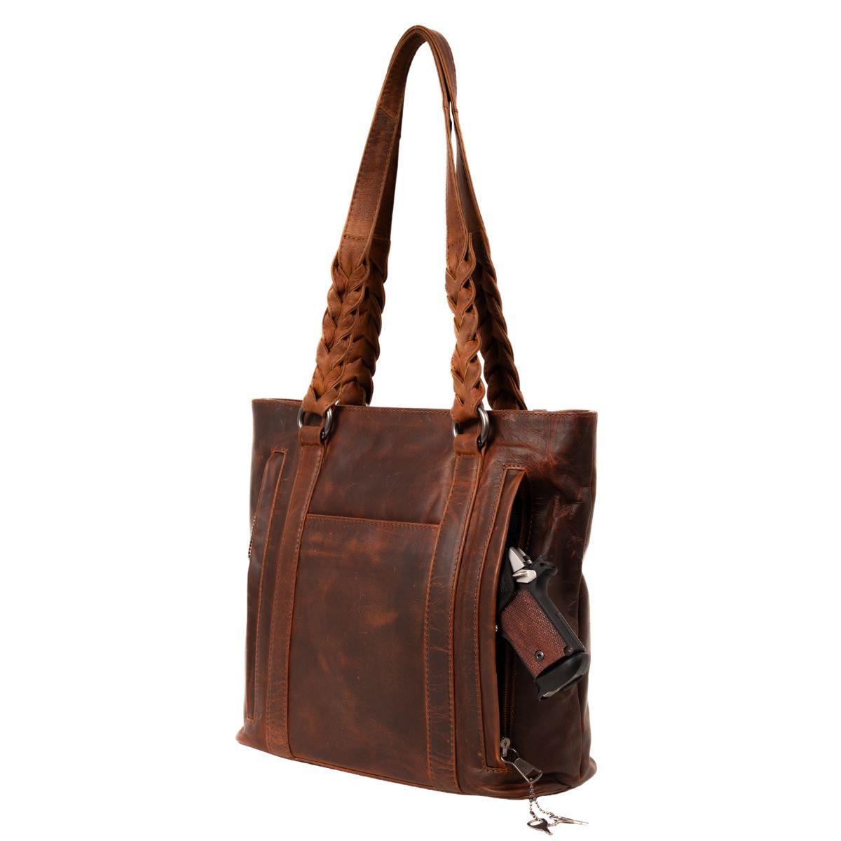 Concealed Carry Bella Leather Tote by Lady Conceal