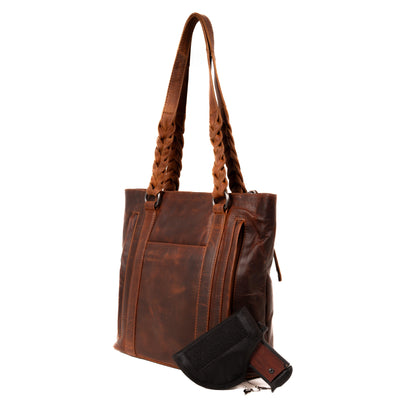 Concealed Carry Bella Leather Tote by Lady Conceal