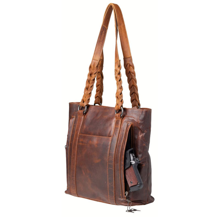 Concealed Carry Bella Leather Tote by Lady Conceal