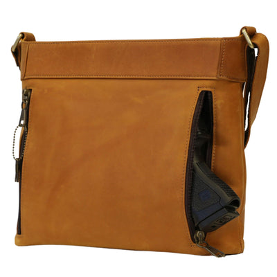 Concealed Carry Delaney Leather Crossbody by Lady Conceal