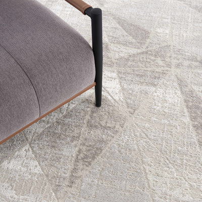 Basia Gray Geometric Modern Rug