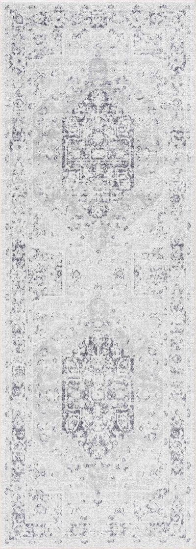 Akram Cream & Antrasit Washable Area Rug