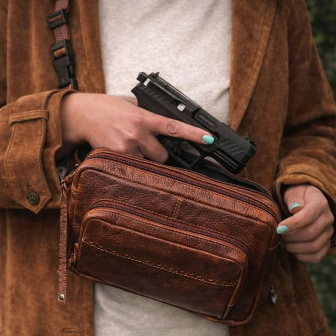 Concealed Carry Laney Buffalo Belt Bag by Lady Conceal