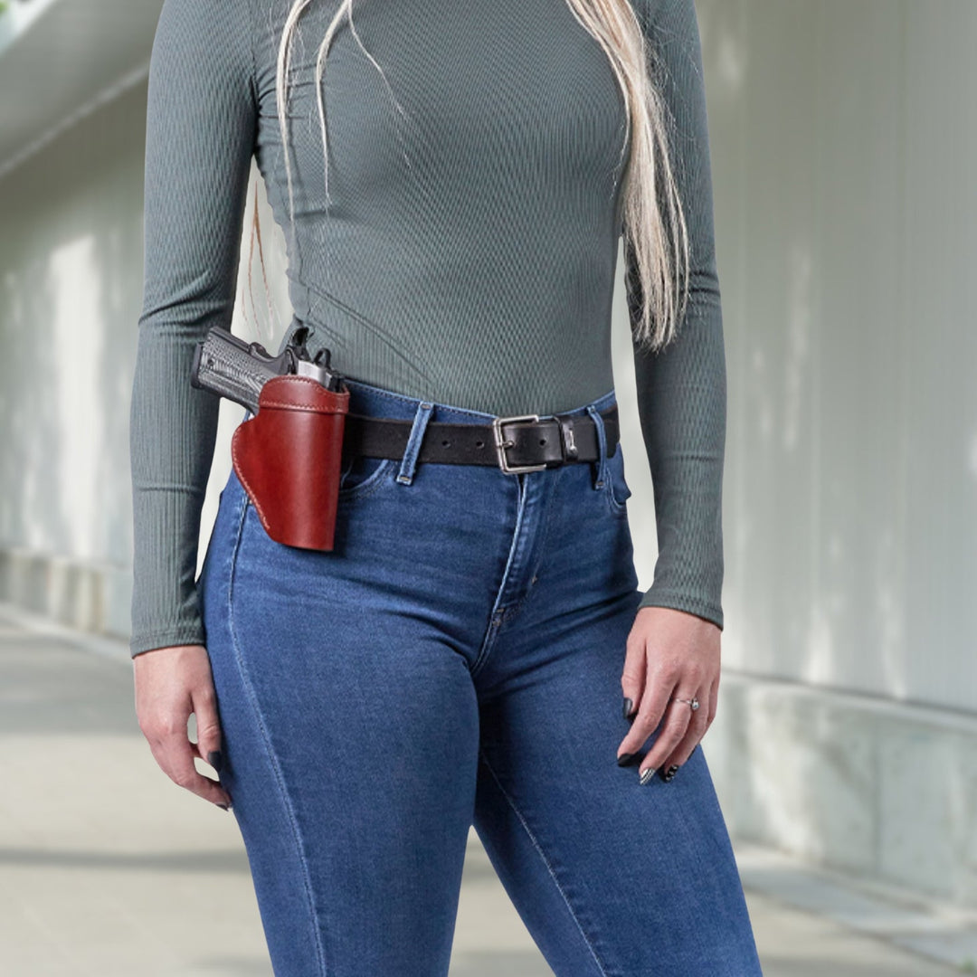 Unisex Inside Waistband Left-Handed Leather Holster by DS Conceal