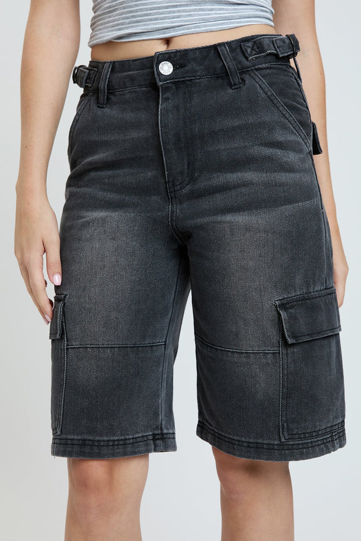 Women's High Rise Cargo Jort