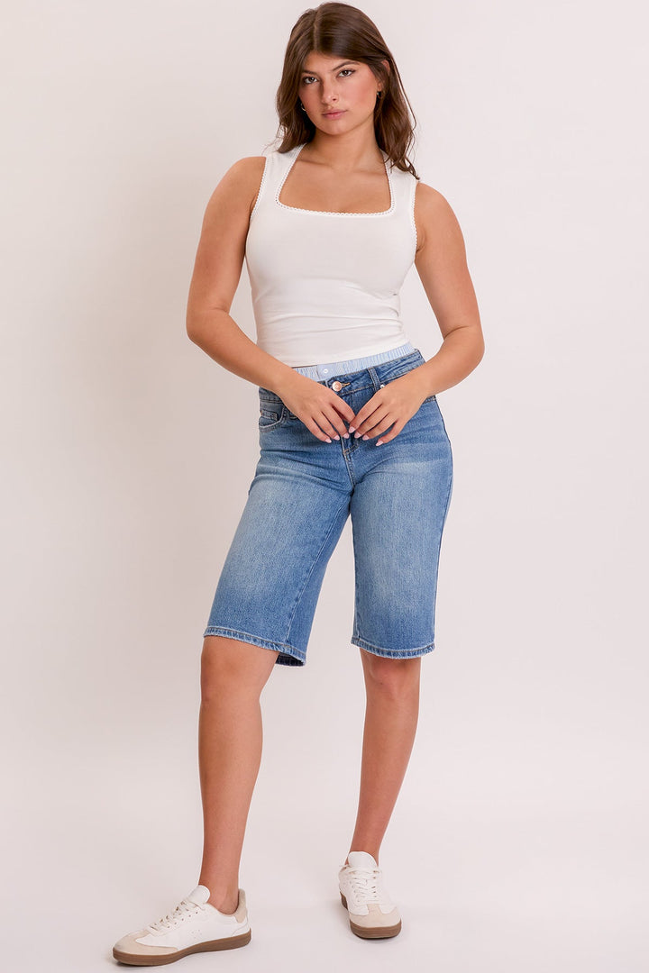 Women's Mid Rise Jort with Removable Boxer Waist