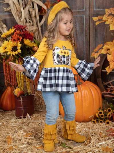 Sunflower Harvest Plaid Tunic