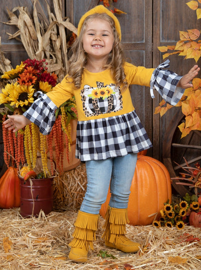 Sunflower Harvest Plaid Tunic