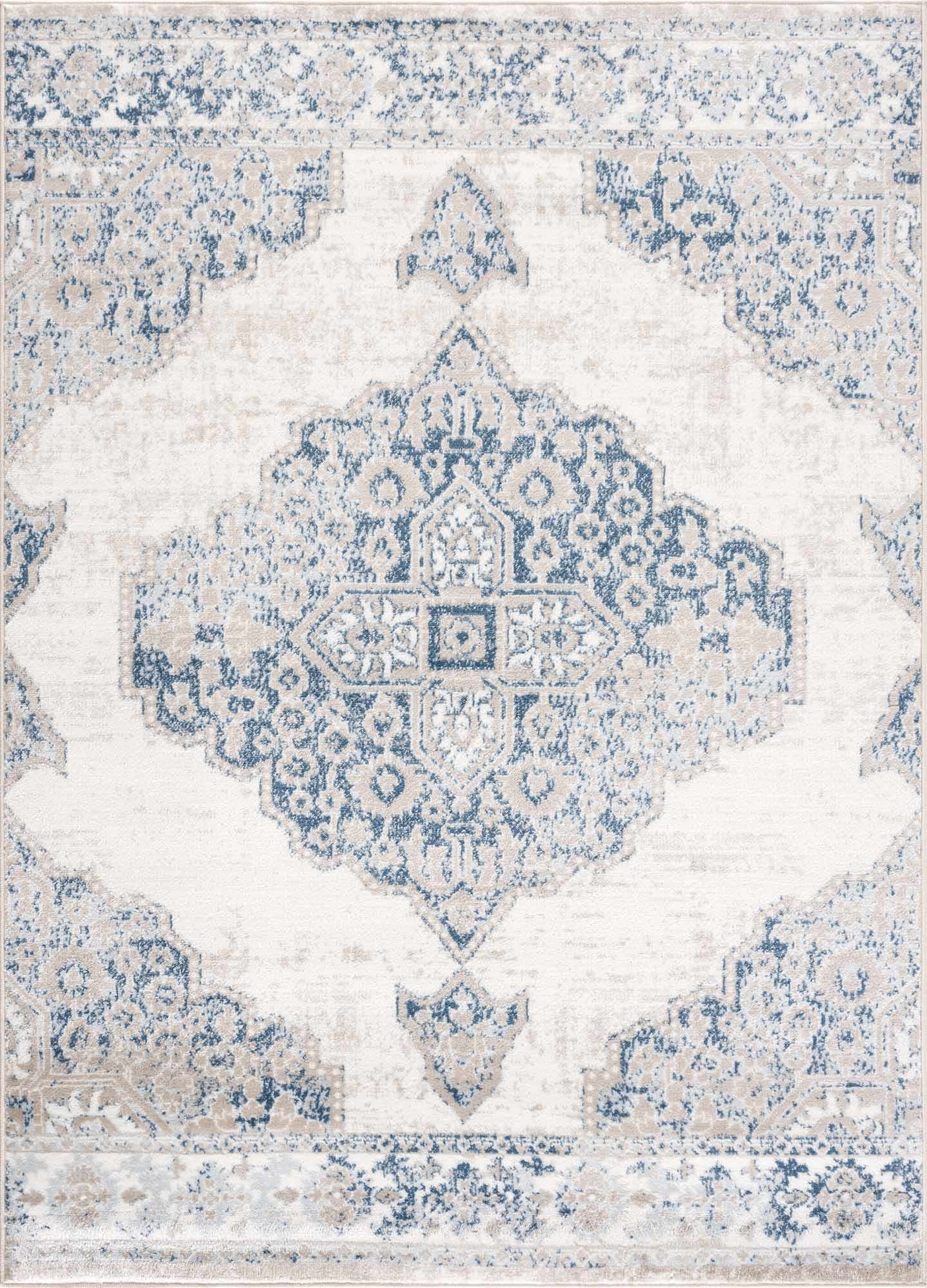 Amir Blue Medallion Area Rug