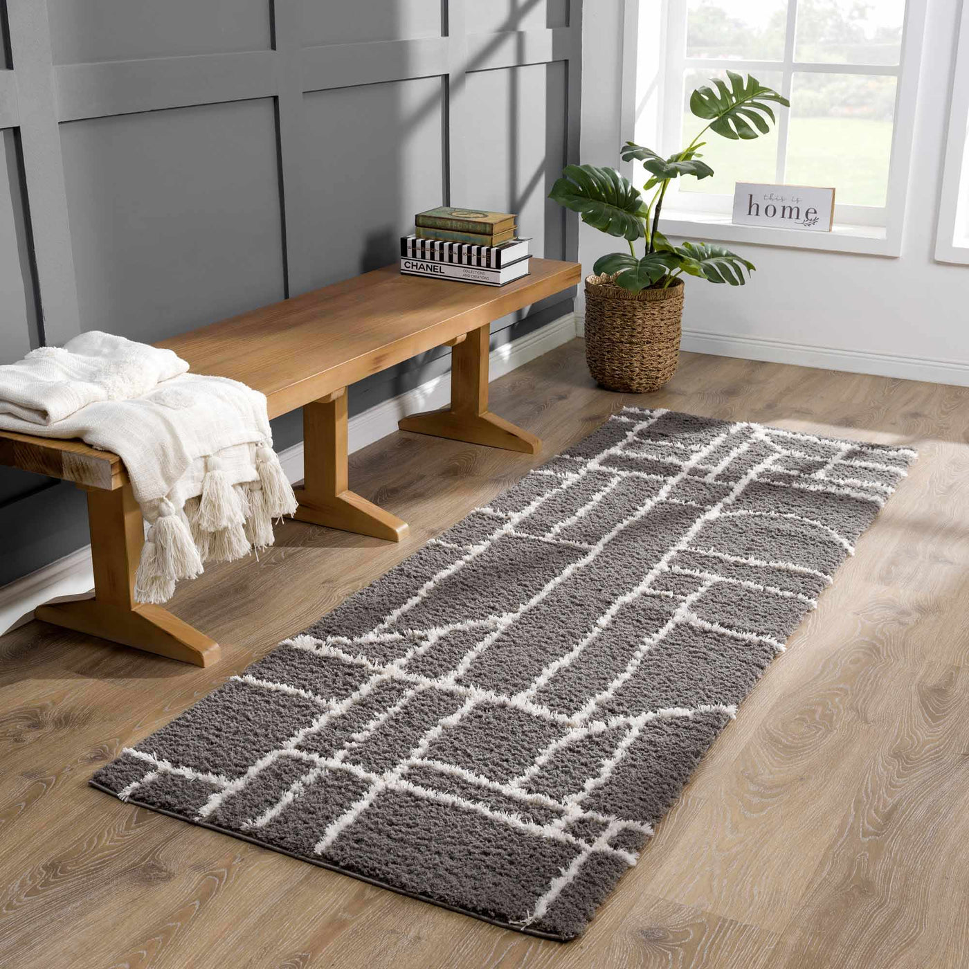 Andia Charcoal Area Rug - Clearance