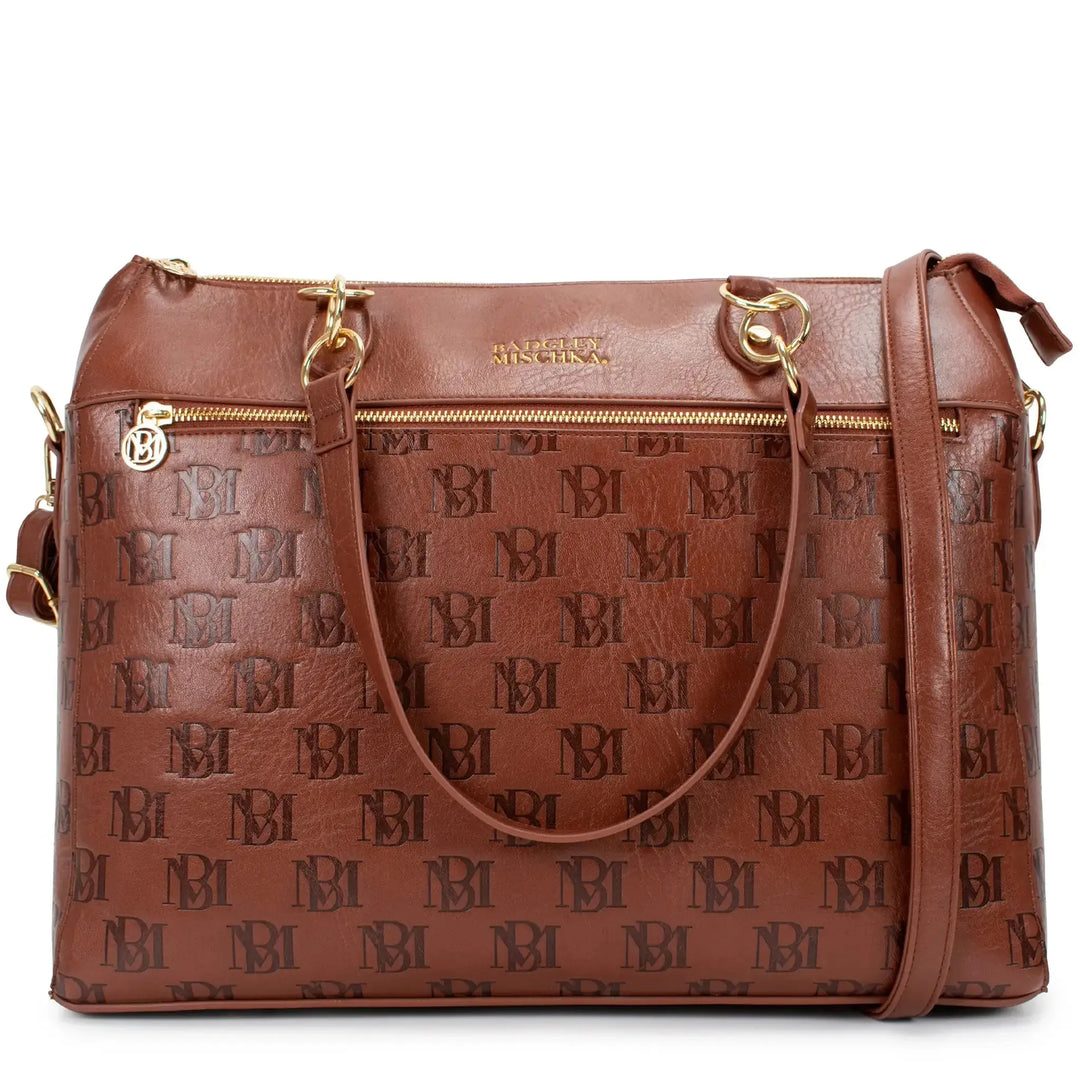 Madalyn Rustic Vegan Leather Weekender Tote Bag