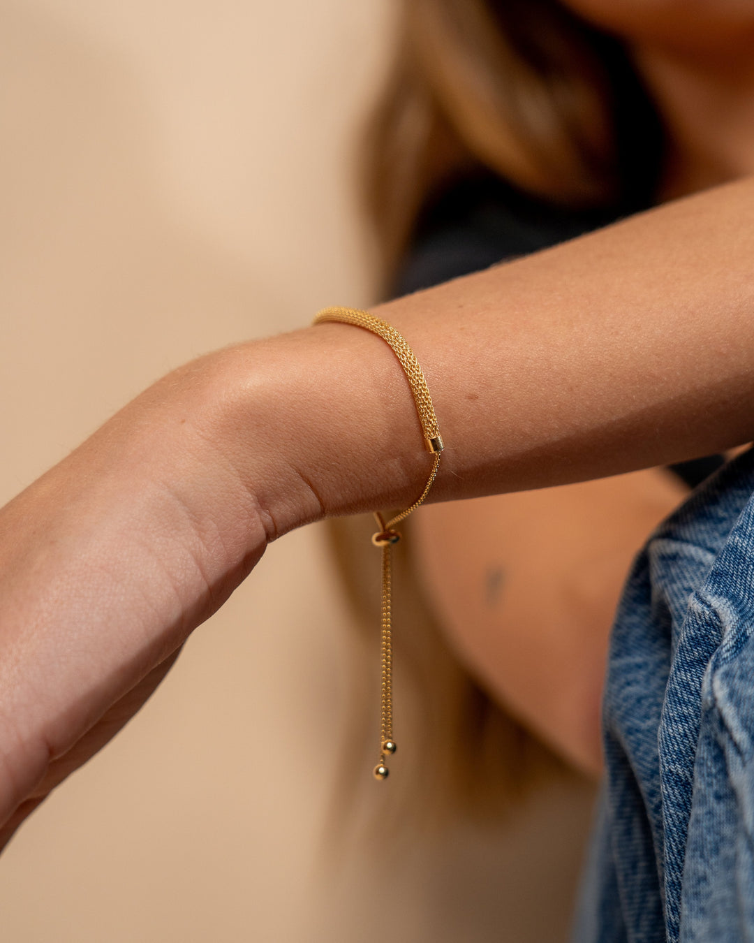 Sterling Silver Mesh Slider Bracelet