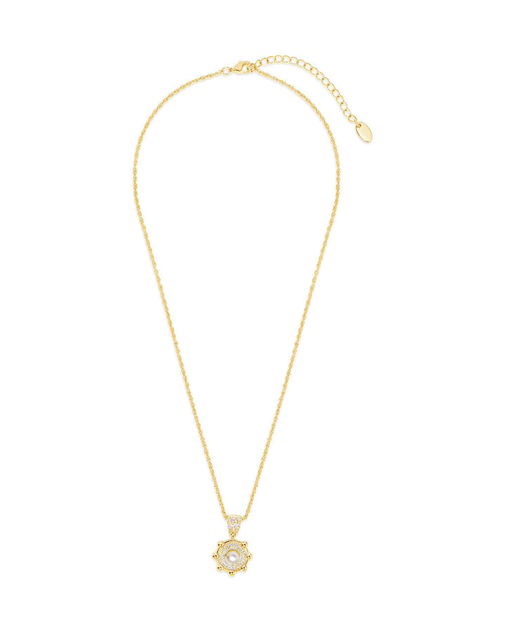 Etta CZ & Pearl Pendant Necklace