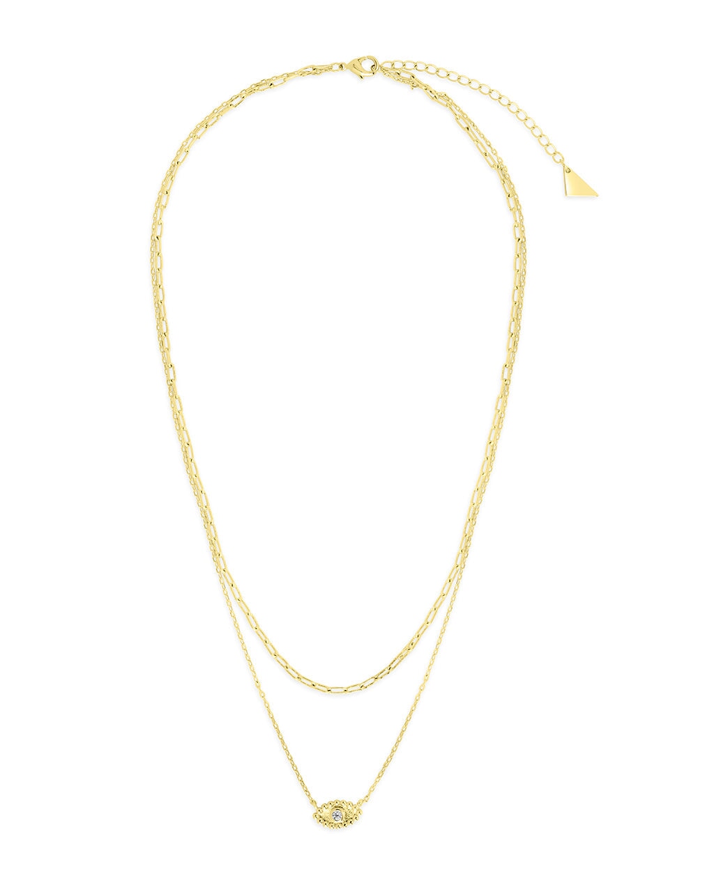 Maya CZ Evil Eye Layered Necklace