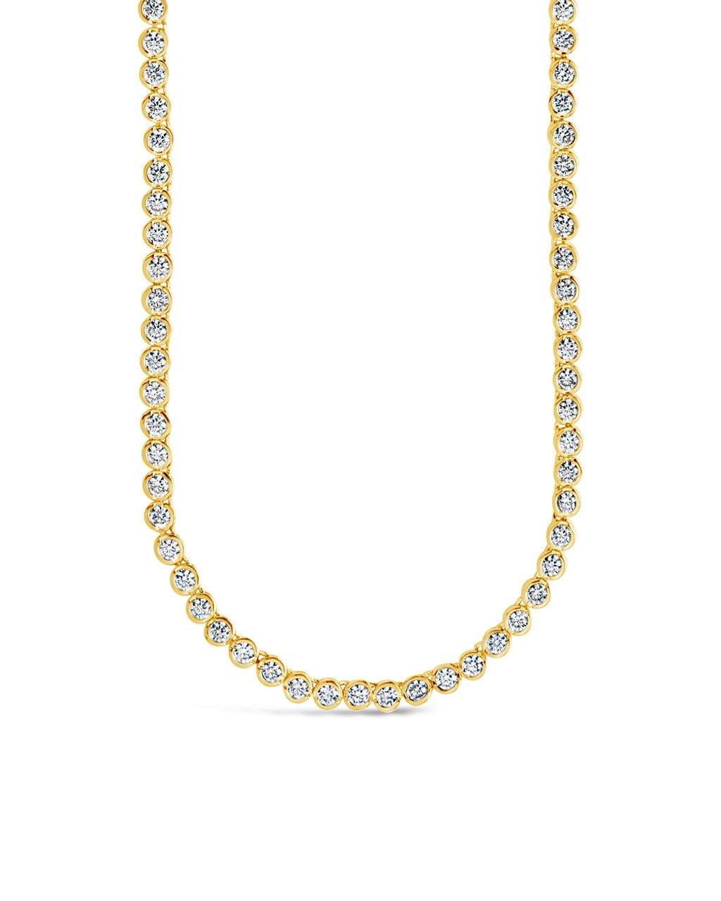 Helene Bezel CZ Tennis Necklace