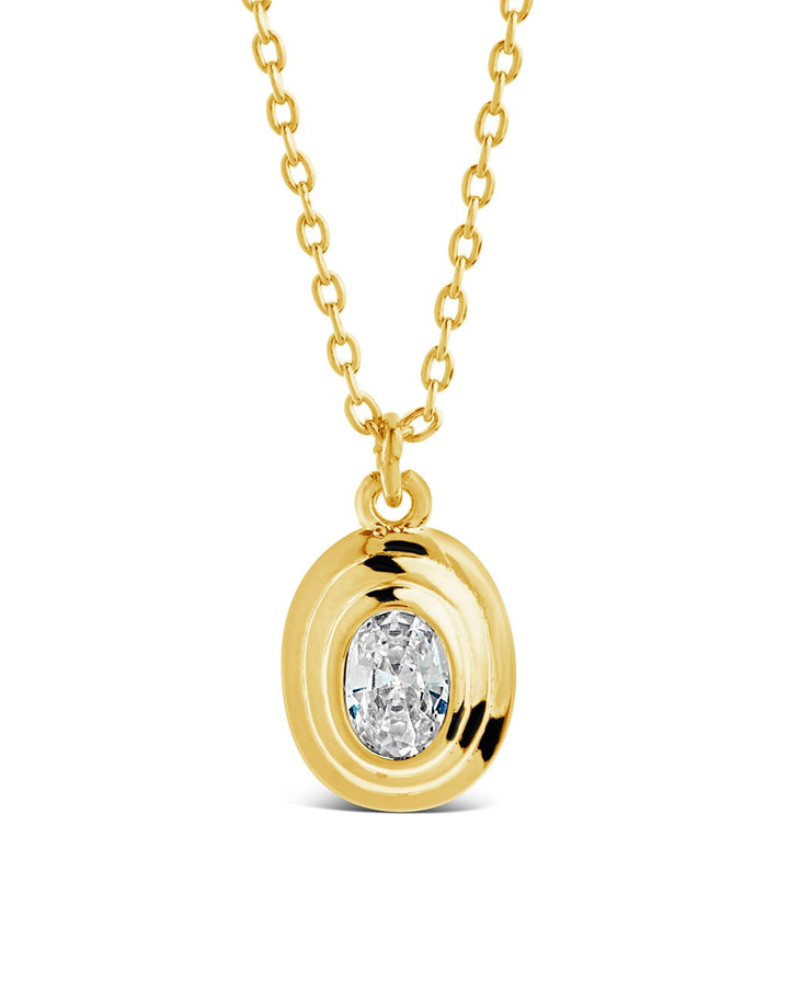 Betsy Oval CZ Pendant Necklace