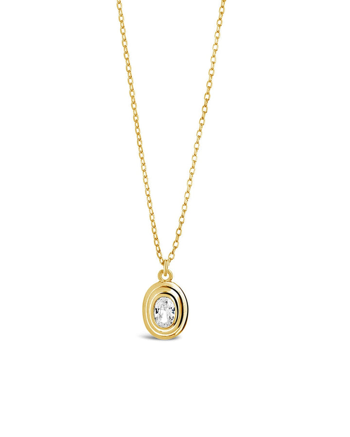 Betsy Oval CZ Pendant Necklace