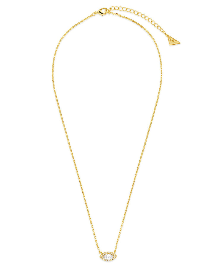 Jamie CZ Evil Eye Pendant Necklace