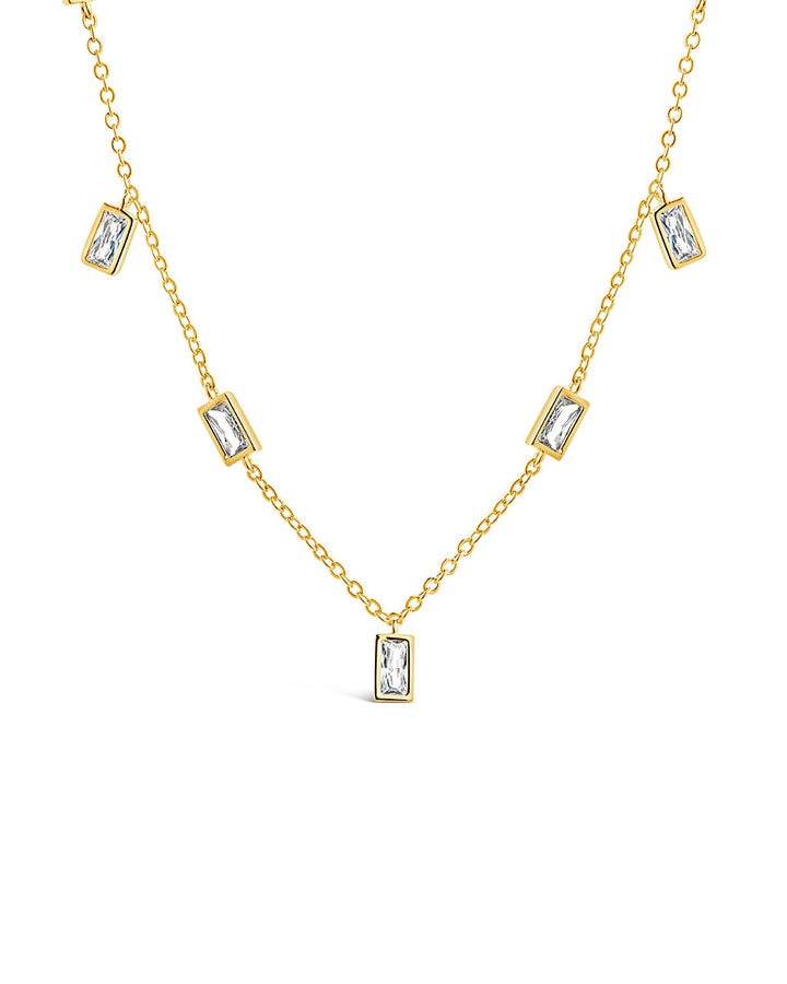 Tori Stationed Bezel CZ Charm Necklace
