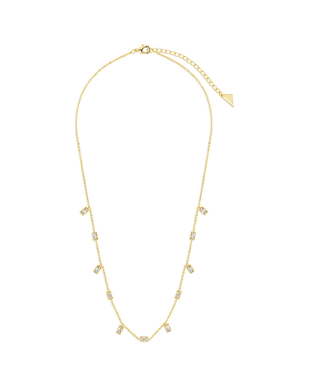 Tori Stationed Bezel CZ Charm Necklace