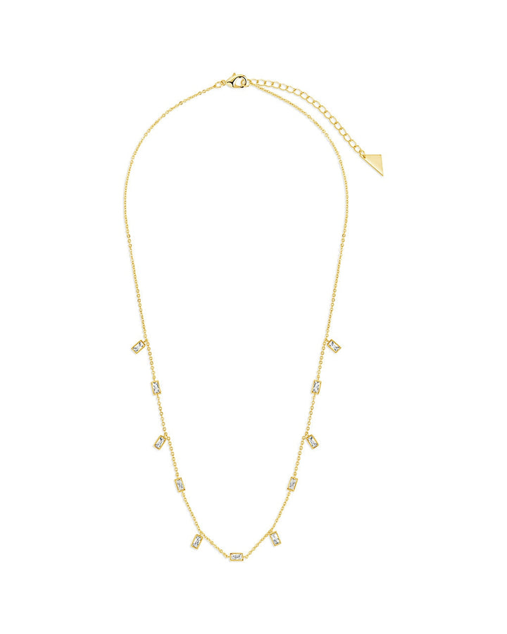 Tori Stationed Bezel CZ Charm Necklace