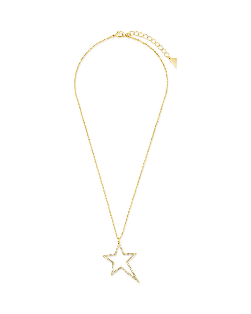 Statement CZ Star Outline Necklace