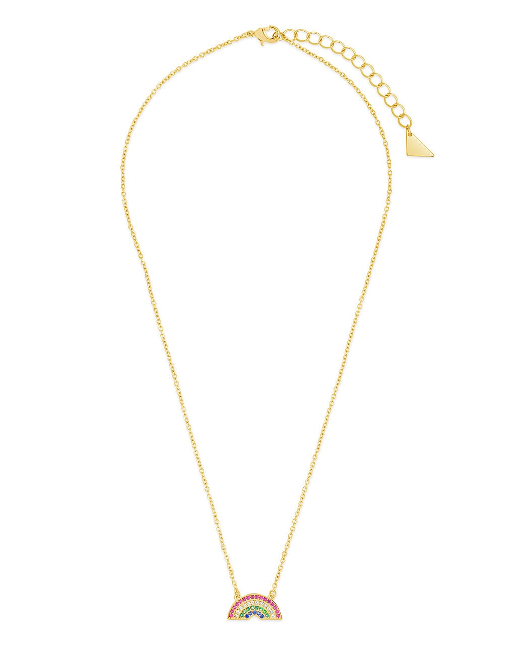 Rainbow CZ Pendant Necklace