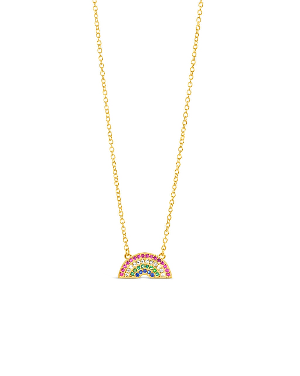 Rainbow CZ Pendant Necklace