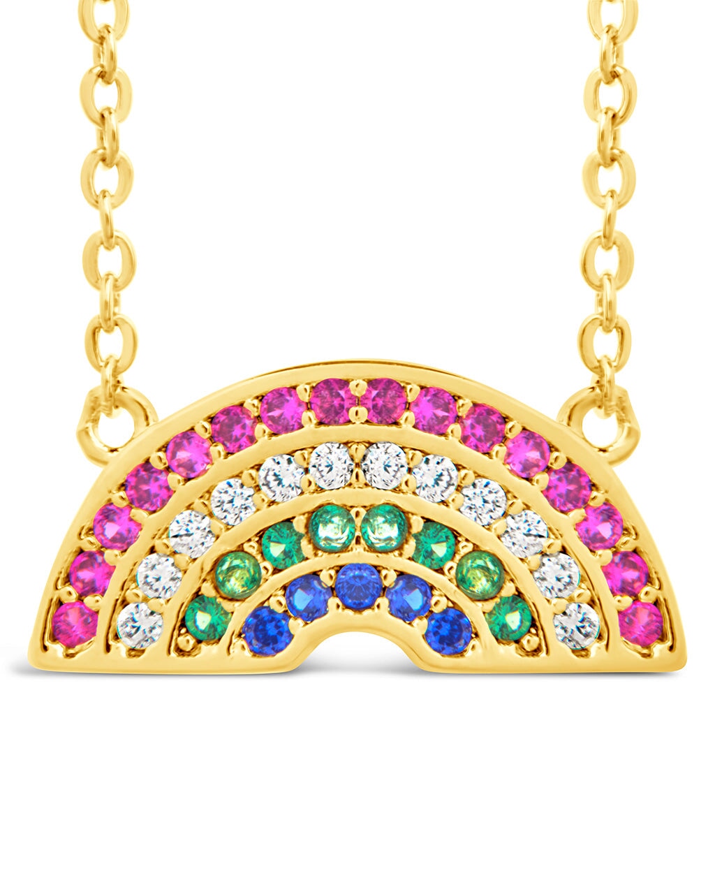 Rainbow CZ Pendant Necklace