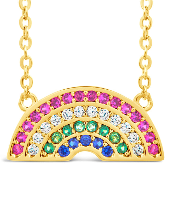 Rainbow CZ Pendant Necklace