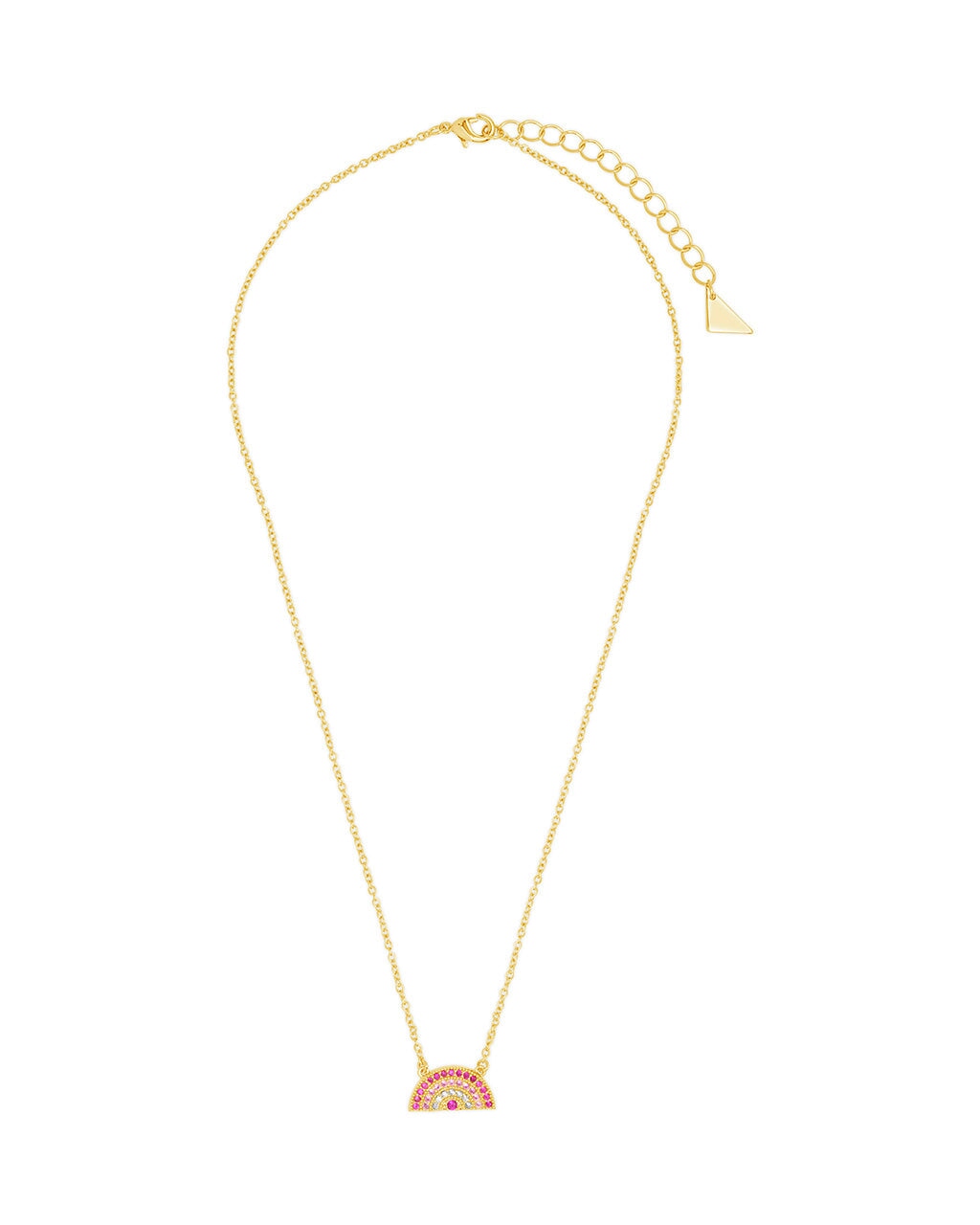 Rainbow CZ Pendant Necklace