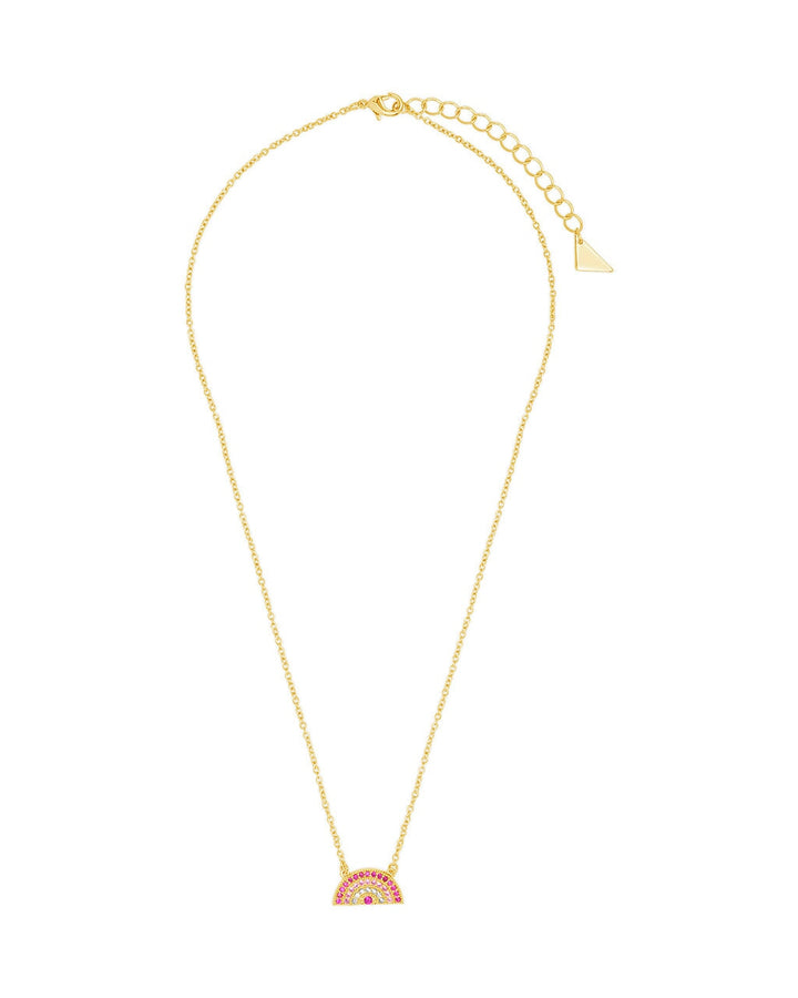 Rainbow CZ Pendant Necklace
