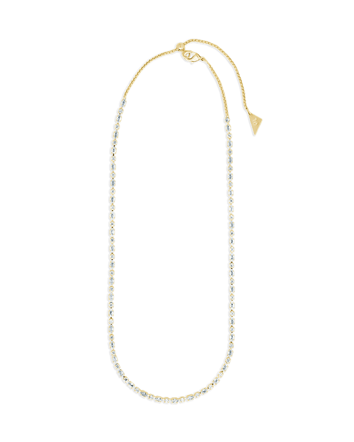 Elongated Hexagon Cut Tennis Necklace