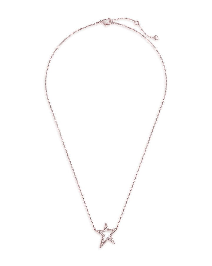 Sterling Silver CZ Star Necklace