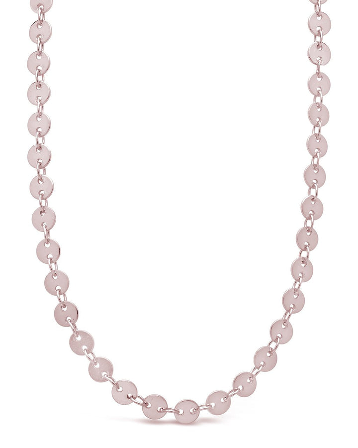 Mini Round Disk Chain Necklace